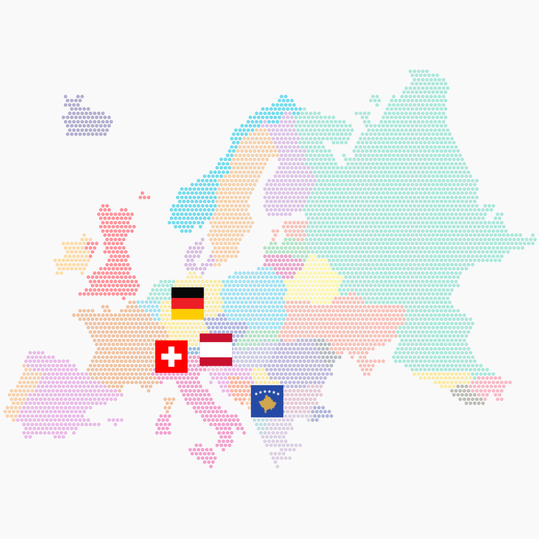 Map where our developers are located in